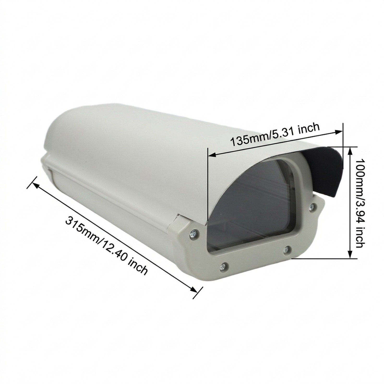 TeeRees Outdoor Camera Cover Cctv Camera Housing Camera Protection 10 inch Aluminum Alloy Material Comprehensive Protection Package,12 inch