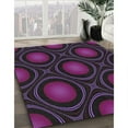 thumbnail image 3 of Ahgly Company Machine Washable Indoor Rectangle Transitional Purple Jam Purple Area Rugs, 5' x 7', 3 of 7