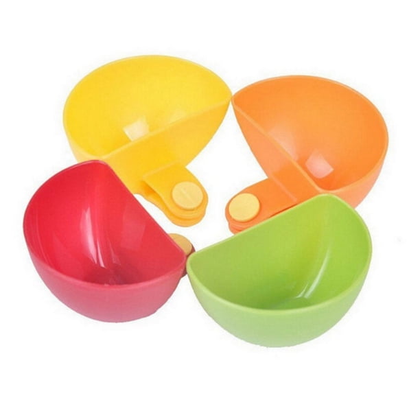 4Psc Clips de inmersión kit de cuencos de cocina herramienta platos pequeños Clip de especias para salsa de tomate sal vinagre azúcar sabor especias