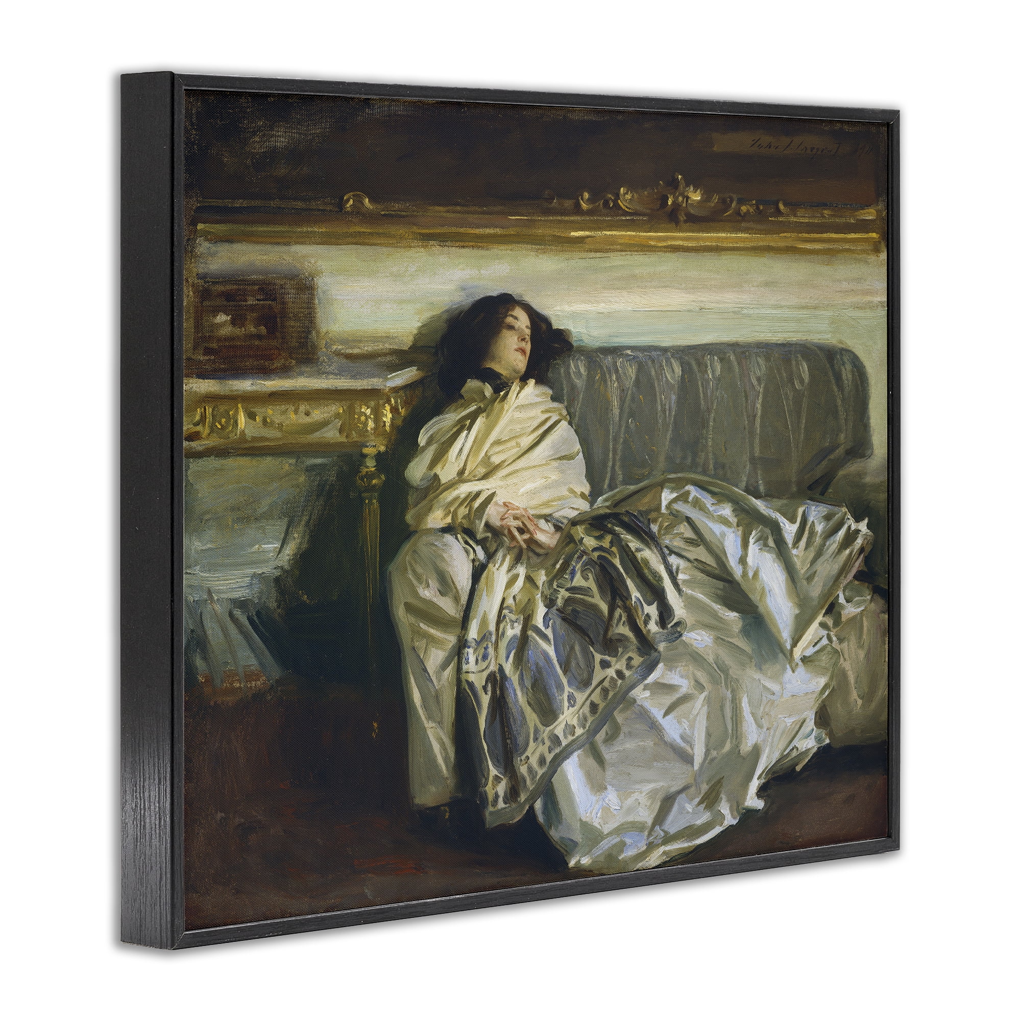 Stupell Industries Restful Woman Classic Black Framed Giclee Art, design by Lil' Rue