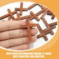 thumbnail image 3 of PBPBOX 50pcs Crosses Pendants Handheld Pendant Brown Wood Decoration for Crafts, 3 of 6