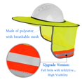 thumbnail image 2 of Protector solar para casco de seguridad Tenpluszero, paquete de 3, amarillo reflectante, 2 of 6