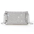 thumbnail image 3 of Bolsos de sobre de diamantes de imitación 2023 Mini bolsos de noche de cuero PU para mujer (plata) Ndcxsfigh Para Estrenar, 3 of 8