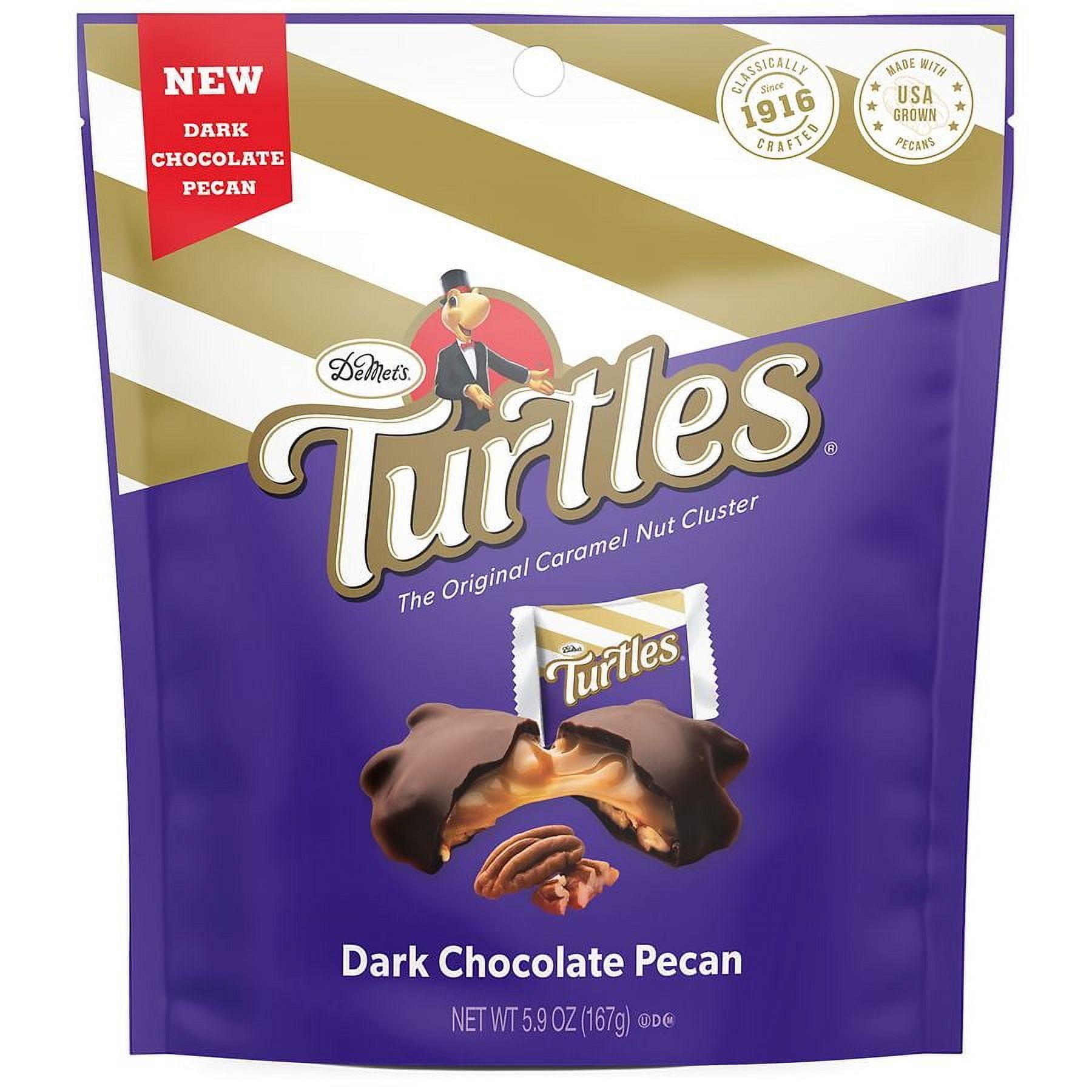 Turtles Caramel Nut Cluster Bites Dark Chocolate, 5.9 oz Pack of 2