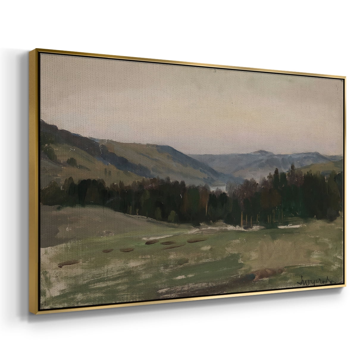 Vintage Landscape-CCCXCIV By Wexford Home Framed in Gold Wood Gallery Wrapped Canvas 17 in. x 25 in.