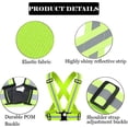 thumbnail image 4 of Running Reflective Vest Gear Adjustable Vest with Safety High Visibility Reflective Tape for Night Riding, 4 of 5