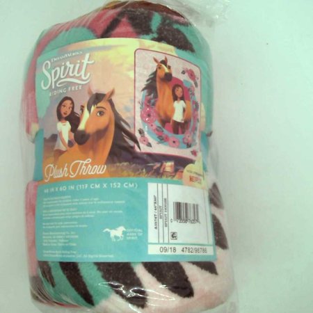 Spirit Riding Free 46x60 Throw Blanket Pink