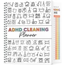 ADHD Cleaning Planner - Household Cleaning Schedule & Checklist Organizer for Adults & Teens – Daily, Weekly, & Monthly Tasks – Stress-Free Housework & Organizational Tool