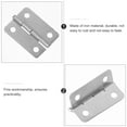 thumbnail image 4 of FRCOLOR small hinges 20pcs Small Hinge Bird House Hinge Iron Folding Hinge Replacement Accessory,0.94"X0.71"X0.02", 4 of 4