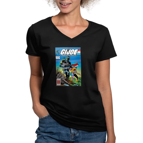 CafePress - G.I. Joe Issue 63 Women's V Neck T Shirt - Women's V-Neck Dark T-Shirt