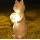 thumbnail image 5 of Estatua solar de gato para decoración de jardín, regalos para amantes de los gatos, con luces LED solares, decoración de bola de gato para jardín, patio, césped, 5 of 5
