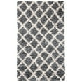 thumbnail image 3 of SAFAVIEH Layla Geometric Plush Shag Area Rug, Grey/Ivory, 8'6" x 12', 3 of 8