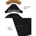 thumbnail image 6 of ZSHOW Girl's Rain Parka Snow Coat Waterproof Warm Fleece Lined Winter Ski Jacket Black 10-12, 6 of 9
