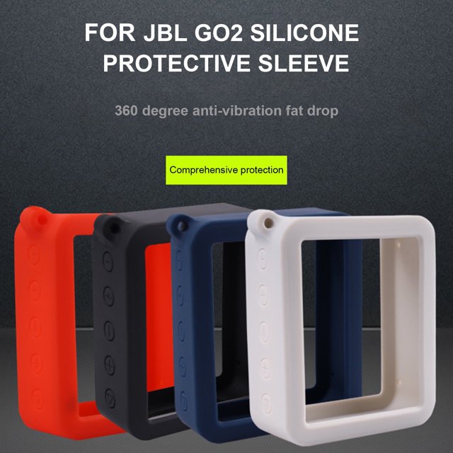 Bolsa protectora SUSUchens de alta dureza, resistente al polvo y con mosquetón, compatible con Bluetooth, para JBL Go2, color rojo.