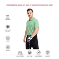 thumbnail image 5 of Men's Golf Polo Shirts Short Sleeve Striped Performance Moisture Wicking Dry Fit Golf Shirts for Men, 5 of 6