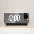 thumbnail image 2 of Projection Réveil Réveil Numérique Réutilisable avec Grand Affichage de 7,3 "USB A Mené l'Horloge Numérique avec Projecteur Rotatif à 180 ° Projection de Réveil Portable pour la Chambre à Coucher, 2 of 10