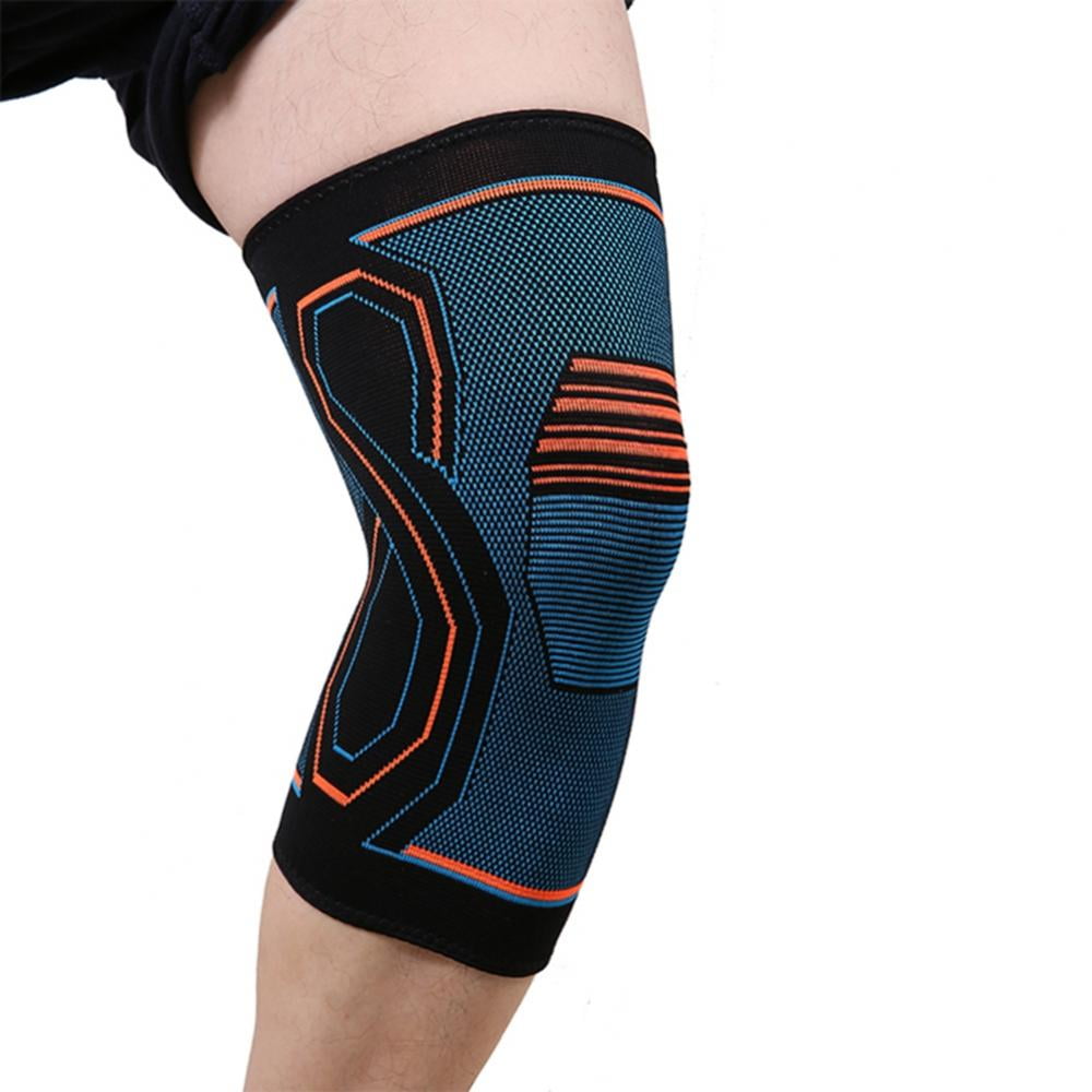 Biking Crossfit Workout AIMERDAY Compression Knee Sleeves 1 Pair Knee Brace for Men & Women Sports & Everyday Use Jogging Non Slip Knee Support for Running Weightlifting Basketball Gym