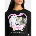 thumbnail image 4 of Women's Bad Temper Cats Graphic Sweatshirt with Long Sleeves, Sizes XXS-XXL, 4 of 5