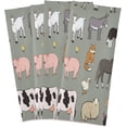 thumbnail image 3 of Dreamtimes Farm Animals 4PCS Kitchen Towels Dish Clothes Absorbent Dishcloths Reusable Rapid Drying for Kitchen Bathroom Hotel Household Hand Towels 28"X18" inch, 3 of 7