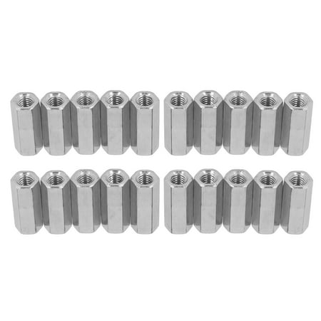 

Hex Coupling Nut Corrosion Resistance 20 Pcs Hard Wearing 304 Stainless Steel Threaded Rod Connector For Replacement