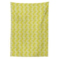 thumbnail image 3 of Ambesonne Spring Tablecloth Rectangular Table Cover, Bicolor Floral Design, 60"x84", Yellow and Ivory, 3 of 4