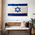 thumbnail image 3 of Elephant Stock Israel Flag Wall Art - Horizontal Canvas Wall Art - Living Room Wall Decor - Flags Canvas - Blue And White Decor - 45" x 30", 3 of 8