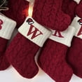 thumbnail image 4 of Letters Christmas Stocking New Knitting Christmas Tree Pendant Decorations For Home Xmas Gift Santa Hat Alphabet Christmas Socks, 4 of 5