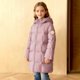 thumbnail image 4 of Parkas de manga larga para niñas, chaqueta de plumón de longitud media a larga, abrigo grueso de invierno para niños y niñas, abrigo cálido de algodón para niños., 4 of 9