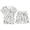 thumbnail image 1 of TIWEKE Ensemble de Tenues pour Garçons Imprimé Halloween Col Rond Manches Courtes Pyjama Confortable Taille Élastique Usage Quotidien pour Enfants 2-12 Ans Vêtements de Détente de Qualité, Tailles 6-7 Ans, 1 of 3