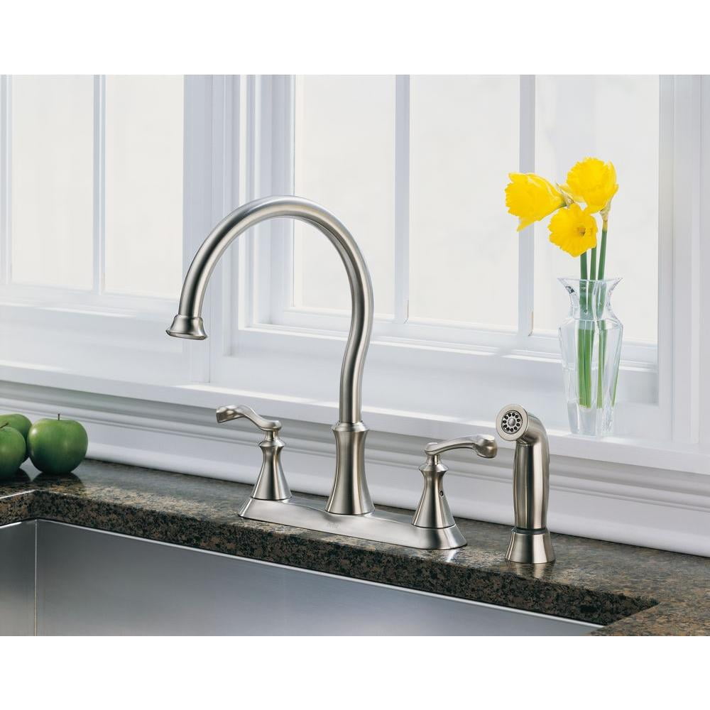 Delta 21925lf Ss Vessona 2 Handle Kitchen Faucet Com