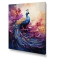 thumbnail image 2 of Designart "Majestic Fuchsia Peacock Feathers" Abstract Spirals Wall Decor, 2 of 7