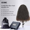 thumbnail image 7 of ASHINE 22 24 26 inch Raw Human Hair Bundles Deep Curly Unprocessed Cambodian Flip Over Quick Weave for Women Natural Black 3 pcs Bundles, 7 of 7
