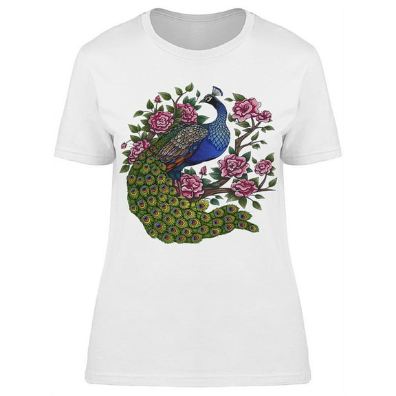 Peacock Roses T-Shirt Women -Image by Shutterstock, Female 3X-Large