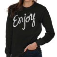 thumbnail image 4 of Enjoy Happiness Inspiring Motivate Women's Long Sleeve T Shirt Brisco Brands S, 4 of 6
