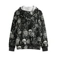 thumbnail image 2 of Xoenoiee Skull Cat Candle Rose Moon Spider Web Print Hoodies for Kids Girls Boys Halloween Zip Up Long Sleeve Hoody Sweater Jacket with Pocket Sweatshirts Tunic Joggers Shirt, 8-10 Years, 2 of 7