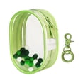 thumbnail image 1 of Estuche de transporte CUTICAT PVC transparente para muñecas con llavero y bolas suaves Ronda verde, 1 of 7