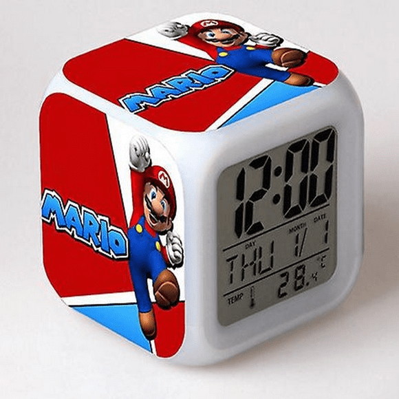 Chockeie Minecraft Colorful Color Changing Quartet Alarm Clock Led Night Light Birthday Gift Christmas(10)