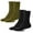 Black/Olive, variant on Men and Women Thermal Winter Fleeced Lined Heat Socks (Black/Olive, 10-13, 2 Pack)