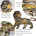 thumbnail image 3 of 3D Wooden Animals Carving LED Night Light, Lion Decor, Wood Carved Lamp, African Savanna Statues, Rustic Figurines Hanging Sculpture, Silhouette Ornament for Living Room Bedroom Home Room for present, 3 of 7