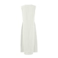 thumbnail image 5 of HNMKIU Solid Color Round Neck Sleeveless Asymmetric Long Dress Casual Summer Beach Dresses for Women White,C-Neck_XL, 5 of 6