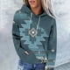 thumbnail image 1 of Puntoco Mujeres Moda Casual Contraste de color Estilo étnico Impresión de manga larga tops Sudaderas con capucha Puntoco Puntoco-1943, 1 of 5