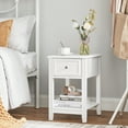 thumbnail image 6 of VASAGLE End Table, Nightstand, With 1 Drawer and 1 Shelf, White, 6 of 8