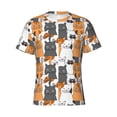 thumbnail image 3 of Naloa Funny Cats Men's T-Shirt Sport T-shirt Men's Basic Tee Casual Men's Shirt, Round Neck, Short Sleeves - Medium, 3 of 5