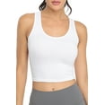 thumbnail image 6 of Porvike Crop Tops for Women Workout Tanks Racerback Cropped Yoga Shirts 3 Pack Black/White/Pink L, 6 of 7