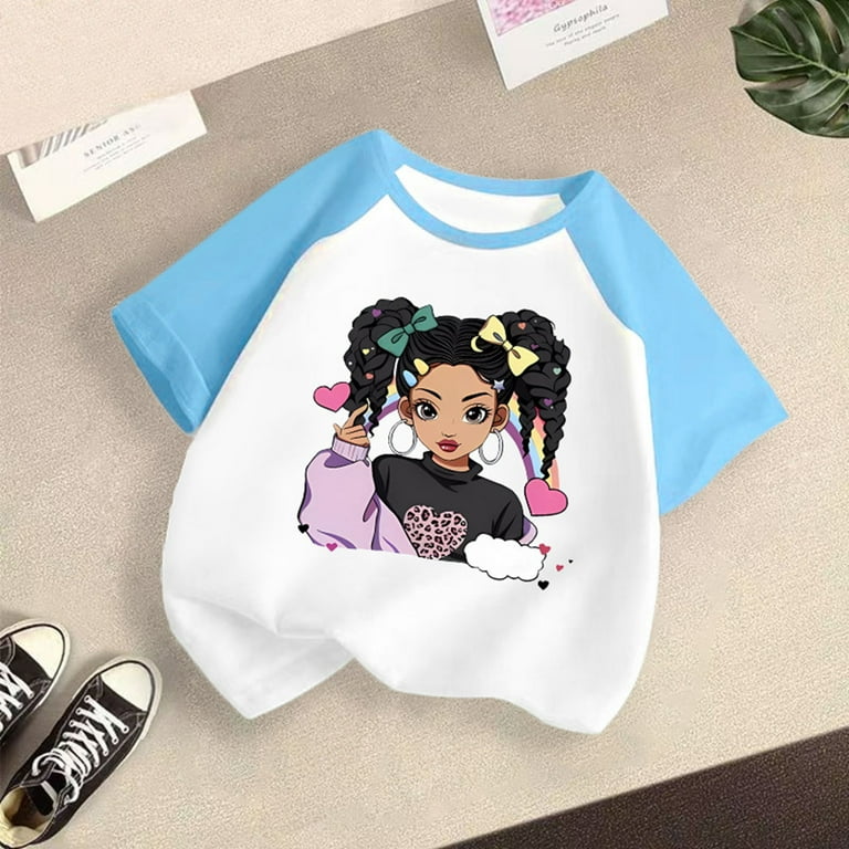 RGDYPKO Girls Tees Fashion Baby Tops Kid Baby Girl Cute Round Neck