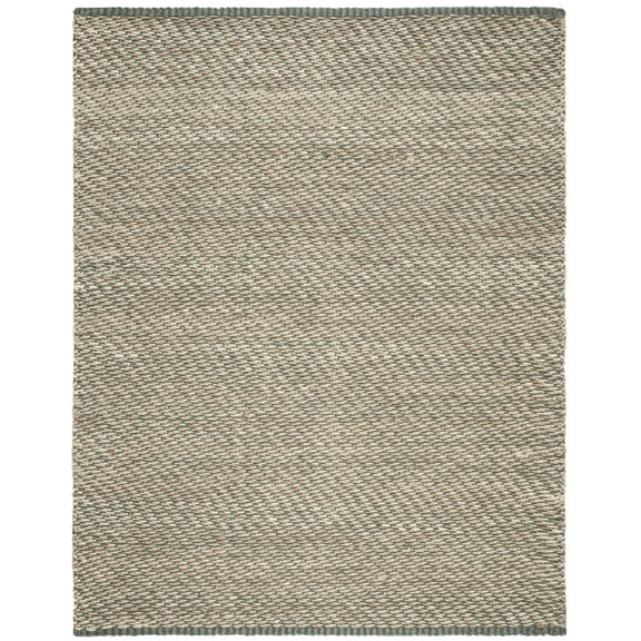SAFAVIEH Natural Fiber Johanna Solid Area Rug, Blue/Natural, 8' x 10'