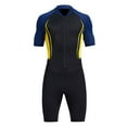 thumbnail image 3 of uikmnh Mens Swimsuit Summer Snorkeling Surf Wetsuit Shorty Thermal Neoprene Top with Print Design for Swimming Diving Sun Size:3XL, 3 of 5