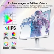 Gawfolk 27 4K 160Hz IPS Gaming Monitor, AMD FreeSync, 120% sRGB, Adjustable Stand, HDMI 2.1/DP 1.4 - White