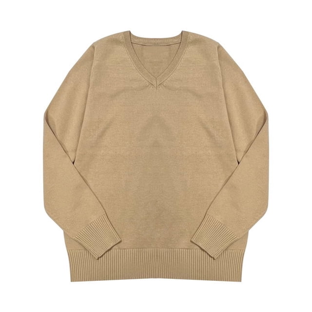 Suéter tipo jersey de cuello en V de punto para estudiantes, estilo universitario, para hombres y mujeres, JK