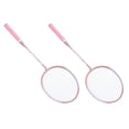 thumbnail image 4 of Badminton Rackets Set, Comfortable Grip Badminton Rackets Wear Resistant Pink  For Beginner, 4 of 8